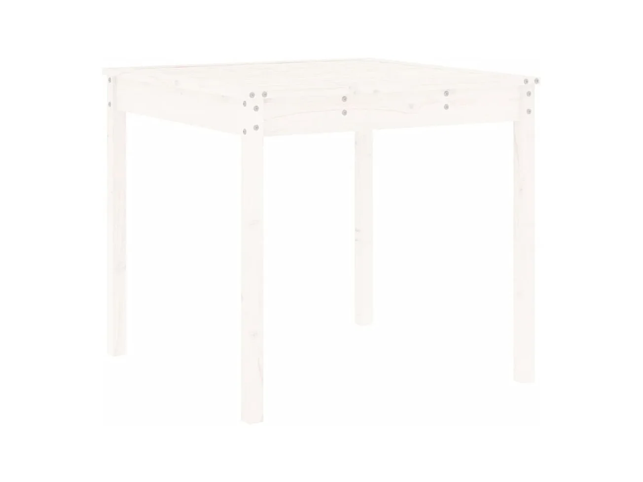 Vienna  Ensemble à manger de jardin 5pcs blanc bois massif de pin