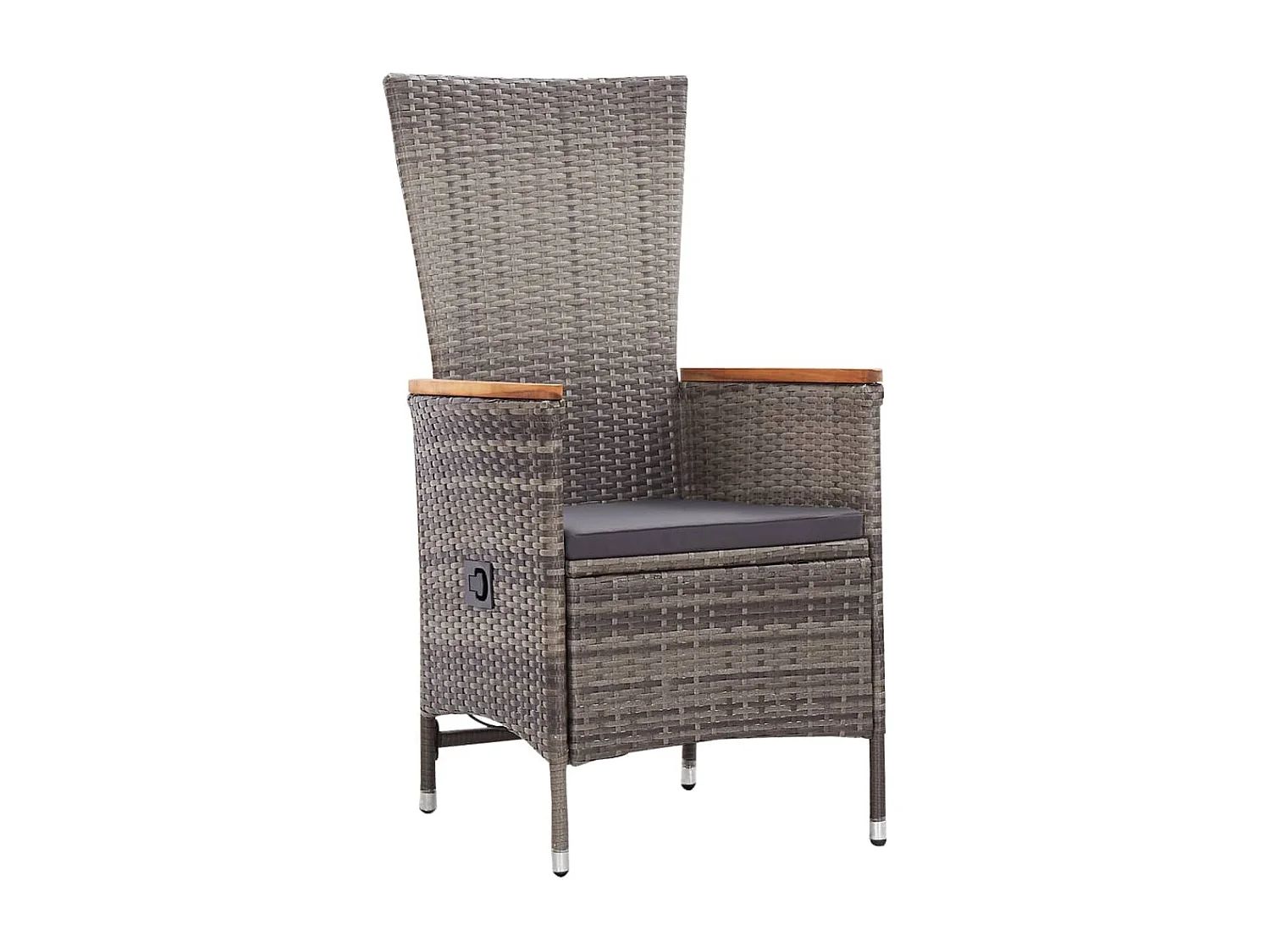 Zeldrik  Ensemble à manger de jardin avec coussins 5 pcs Gris