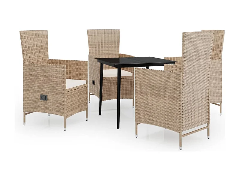 Zeldrik  5-delige Tuinset met kussens beige