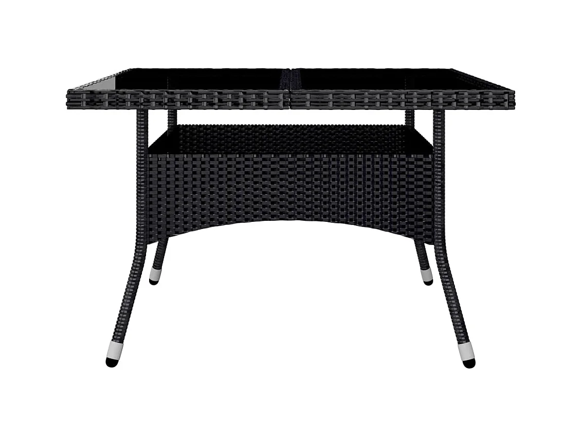 Løgumkloster  9-delige Tuinset poly rattan en acaciahout zwart