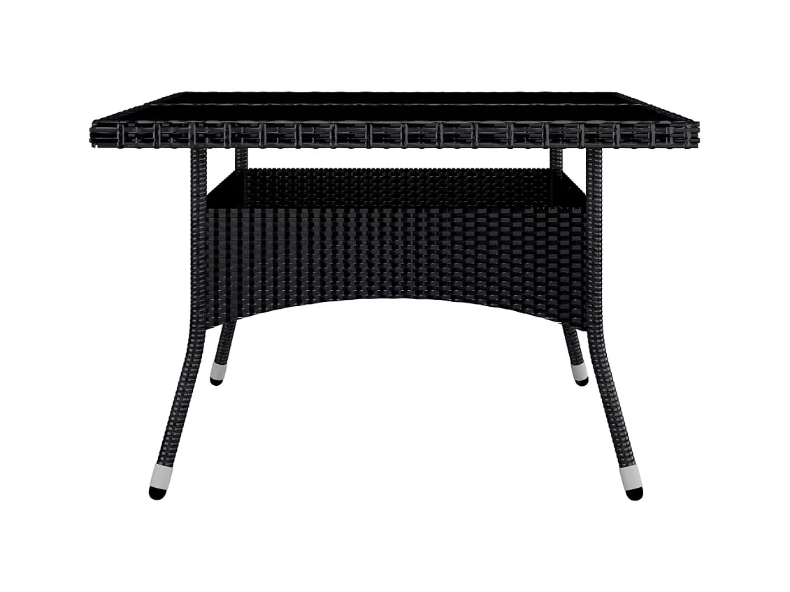 Løgumkloster  9-delige Tuinset poly rattan en acaciahout zwart