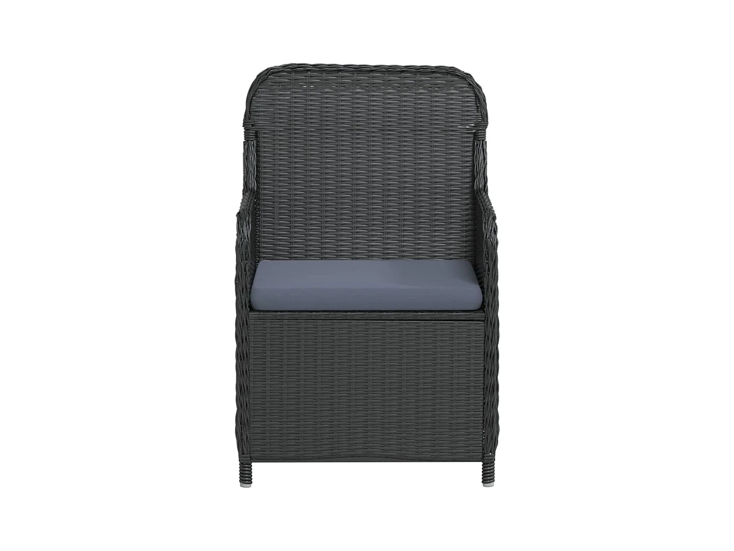 Bergeijk  Ensemble à manger de jardin avec coussins 5 pcs Noir