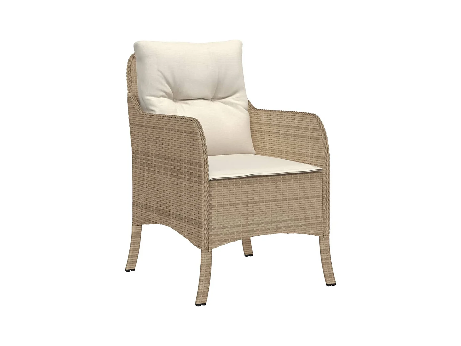 Karlyn  Ensemble à manger de jardin et coussins 9 pcs beige Poly rotin