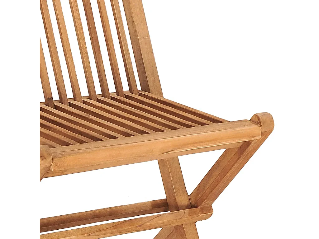 Tigard  Set comedor de jardín plegable 3 piezas madera de teca cojines