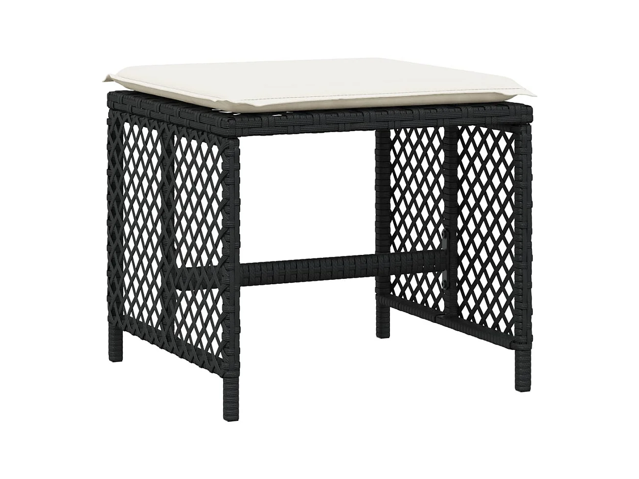 Lubbeek  11-delige Tuinset met kussens poly rattan zwart