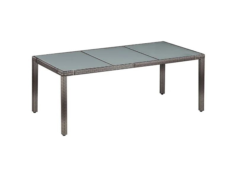 Fea  9-delige Tuinset met kussens poly rattan grijs