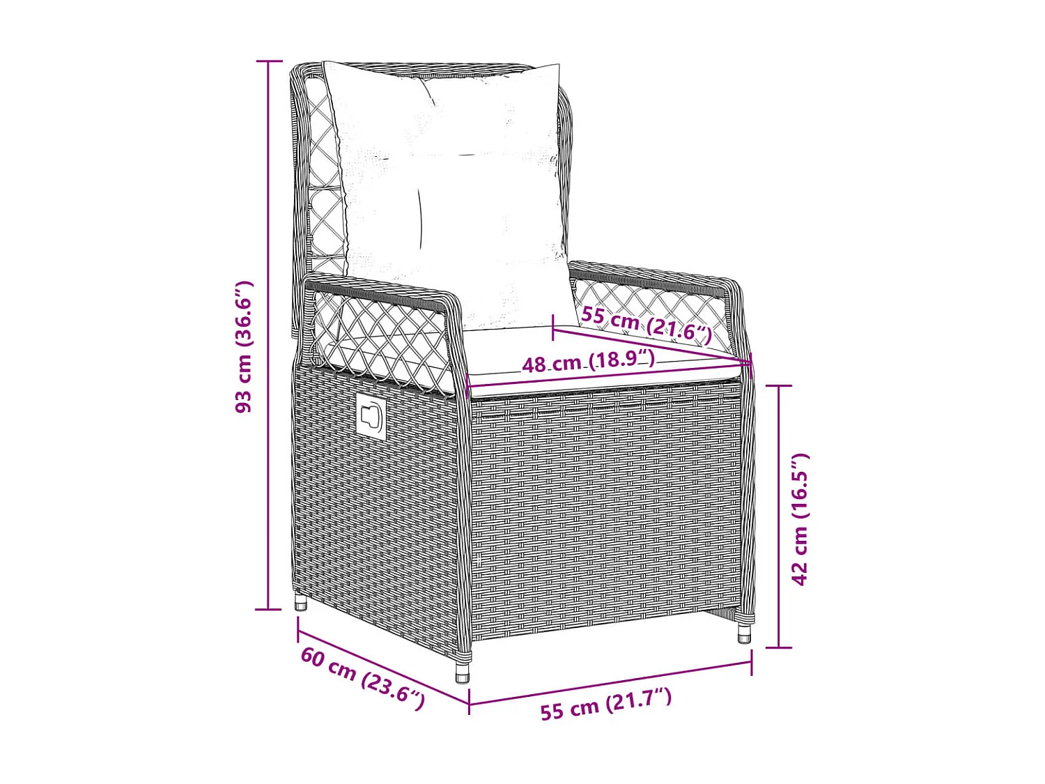 Veteli  7-delige Tuinset met kussens poly rattan beige