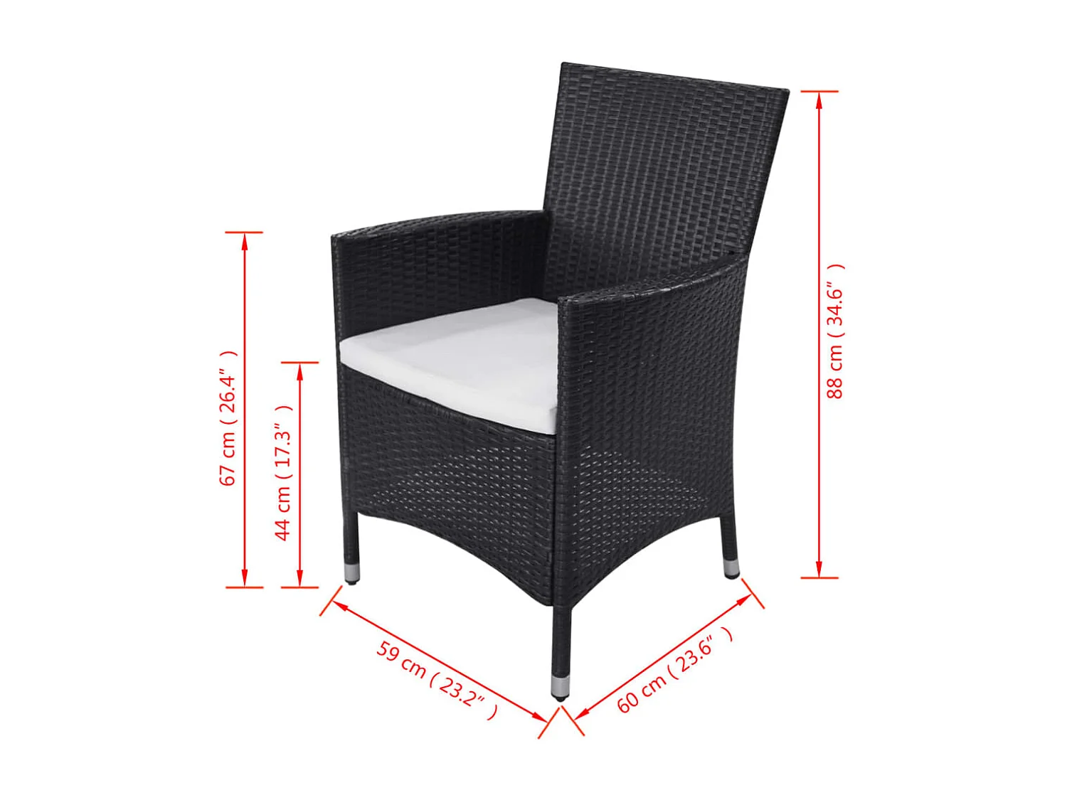 Fea  Ensemble à manger d'extérieur 11 pcs coussins résine tressée