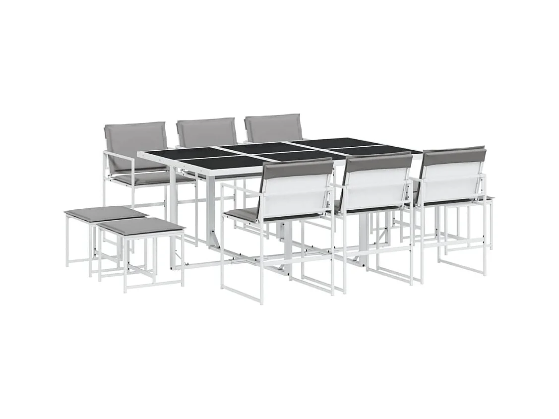 Blythe  11-delige Tuinset met kussens textileen wit