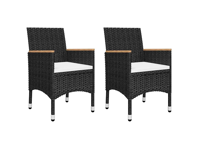 Saluzzo  Ensemble à manger de jardin 5 pcs Noir