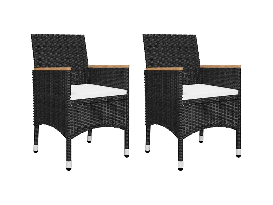 Saluzzo  Ensemble à manger de jardin 5 pcs Noir