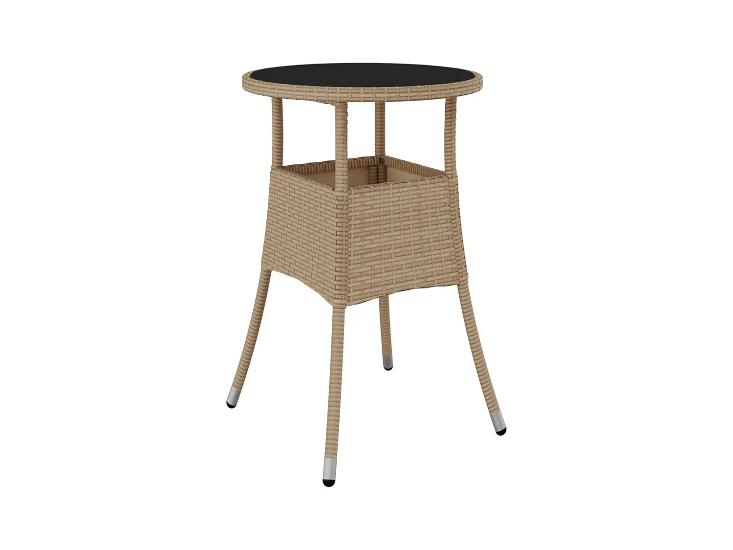 Eudes  3-delige Tuinset met kussens poly rattan en glas beige
