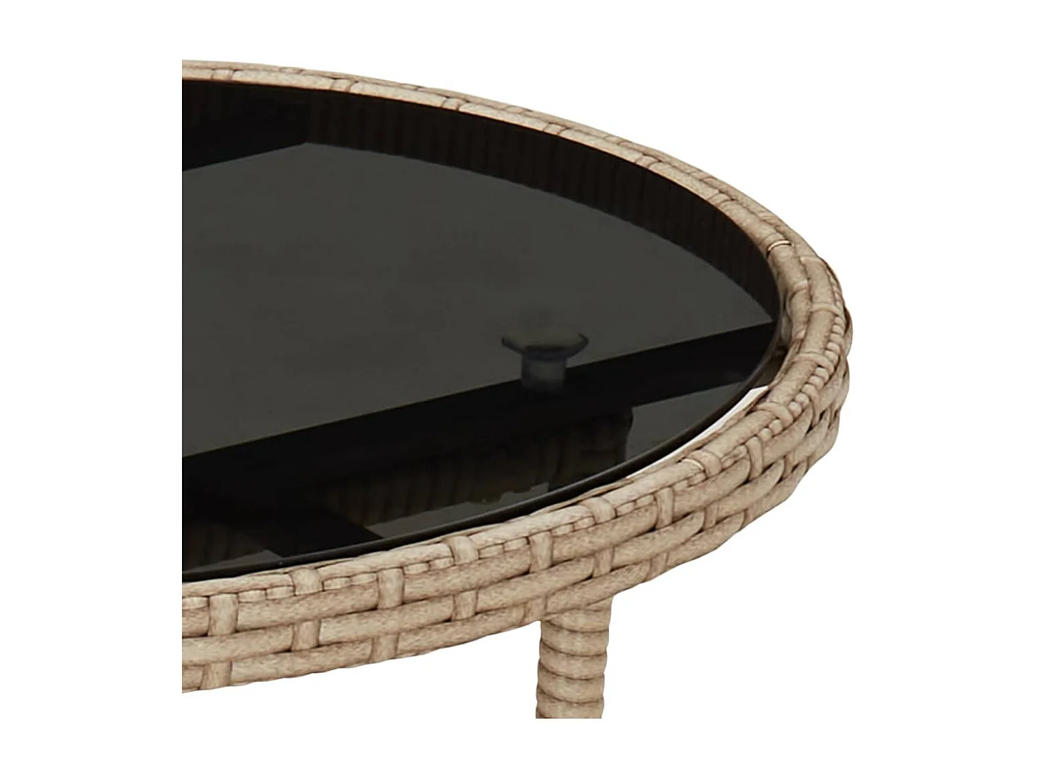 Eudes  3-delige Tuinset met kussens poly rattan en glas beige