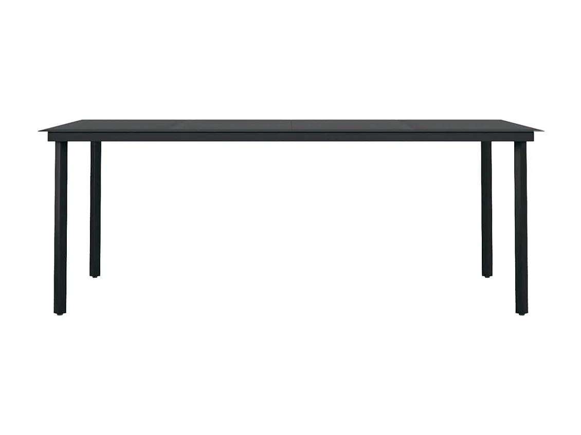 Serafino  Ensemble à manger de jardin avec coussins 7 pcs Noir