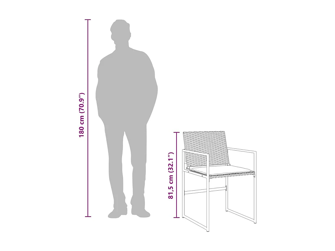 Antwerp  Ensemble à manger de jardin 13 pcs coussins noir résine tressée