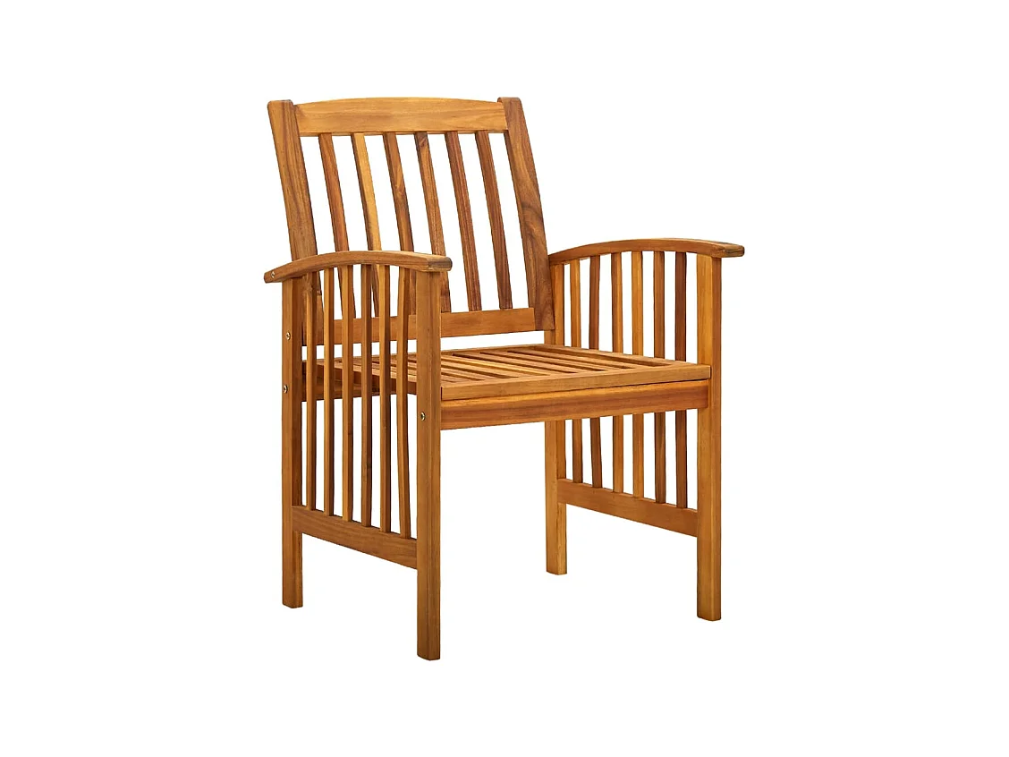 Haenara  Ensemble à manger de jardin 5 pcs avec coussins Acacia solide