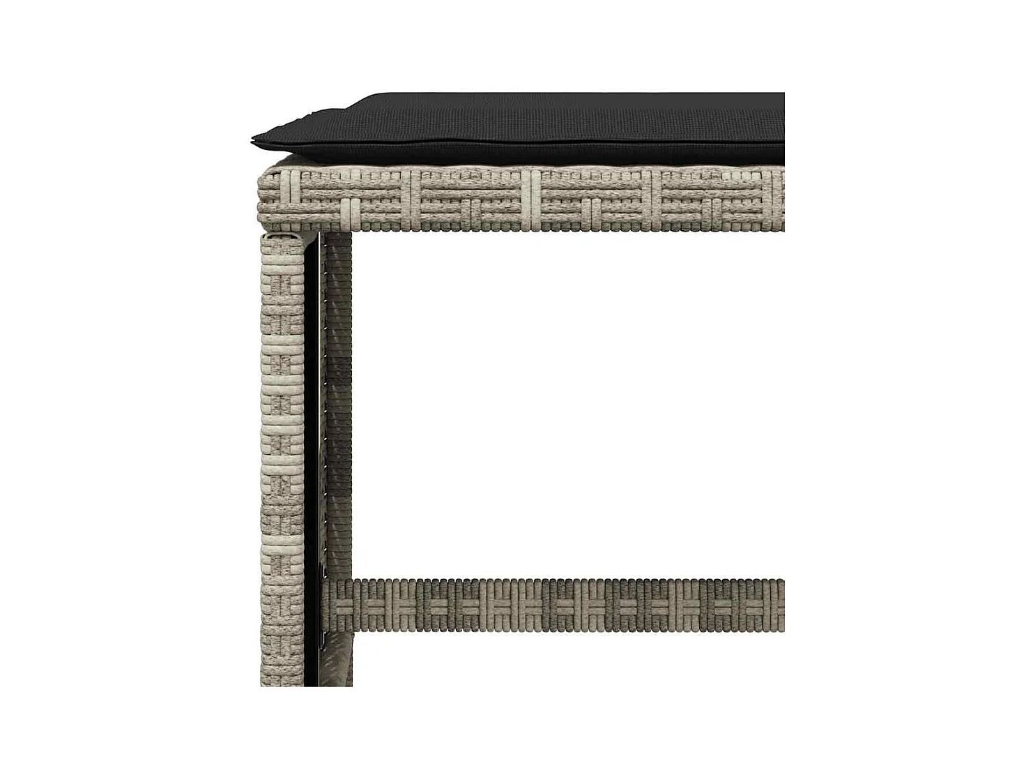 Steno  Ensemble à manger de jardin et coussins 13 pcs gris clair rotin