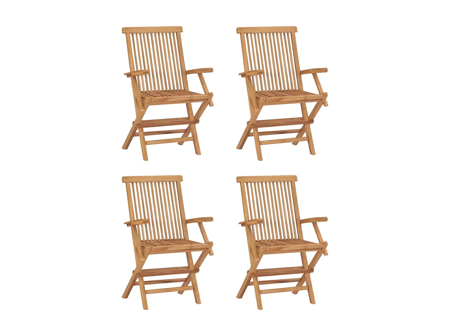Prolenta Premium -  Set de comedor de jardín plegable 5 pzas madera maciza de teca