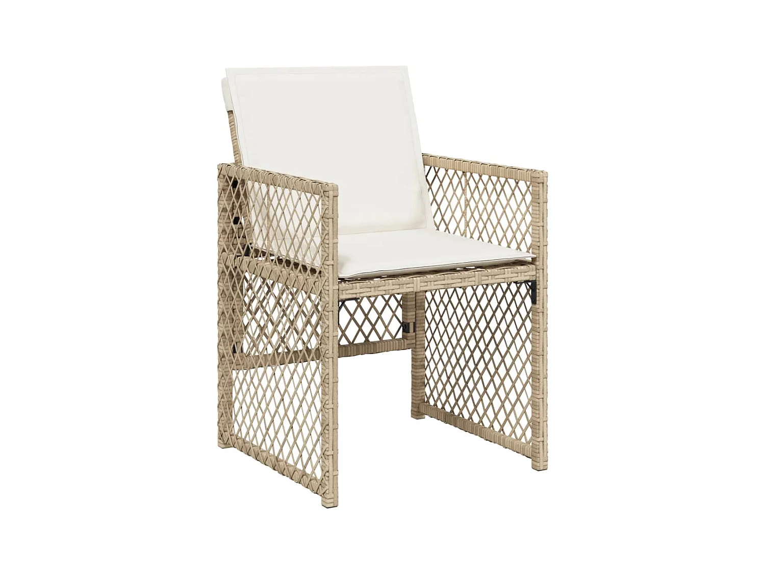 Lubbeek  15-delige Tuinset met kussens poly rattan beige