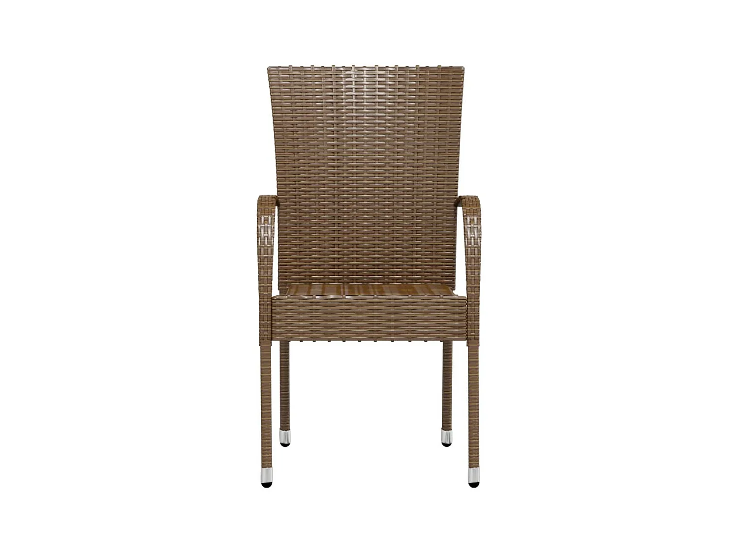 Eglantine  Ensemble à manger de jardin 3pcs Résine tressée Marron