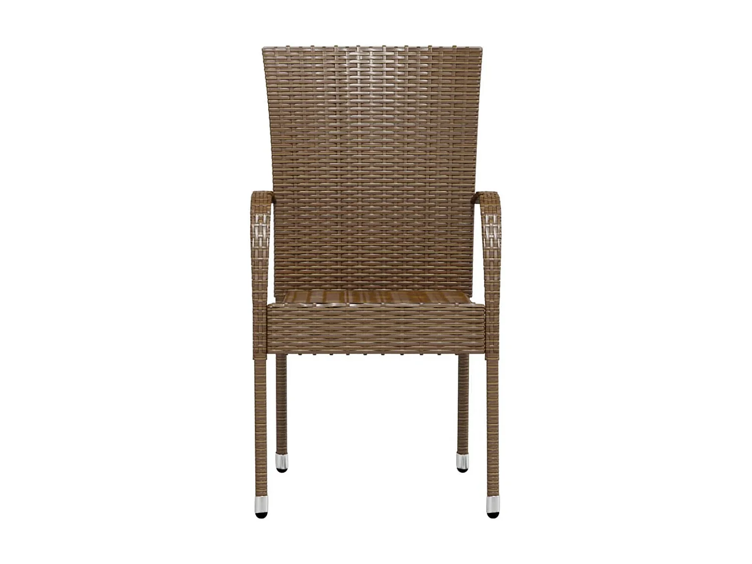 Eglantine  Ensemble à manger de jardin 3pcs Résine tressée Marron