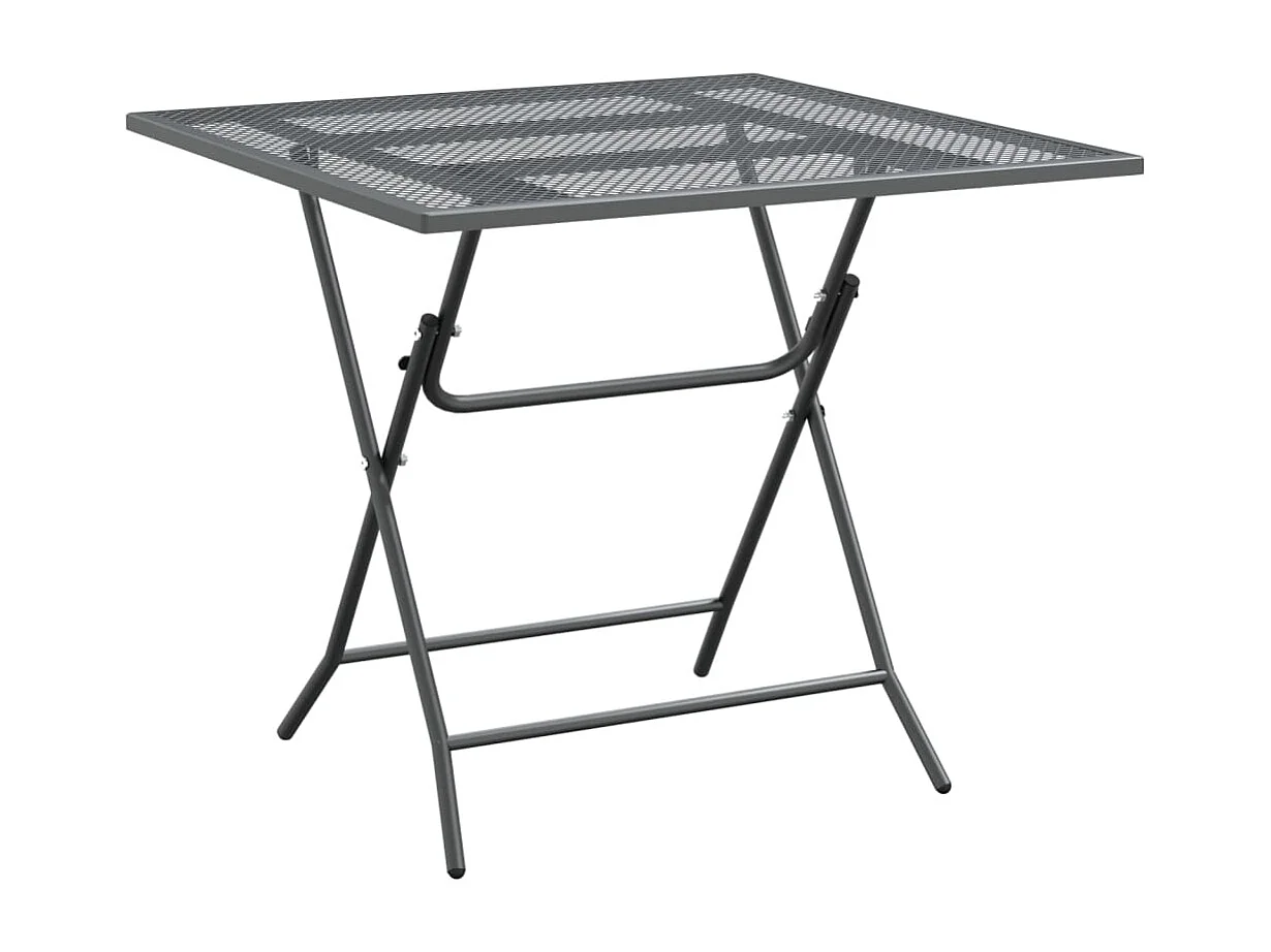 Leppävirta  Ensemble à manger de jardin 3 pcs Maille Métal Anthracite