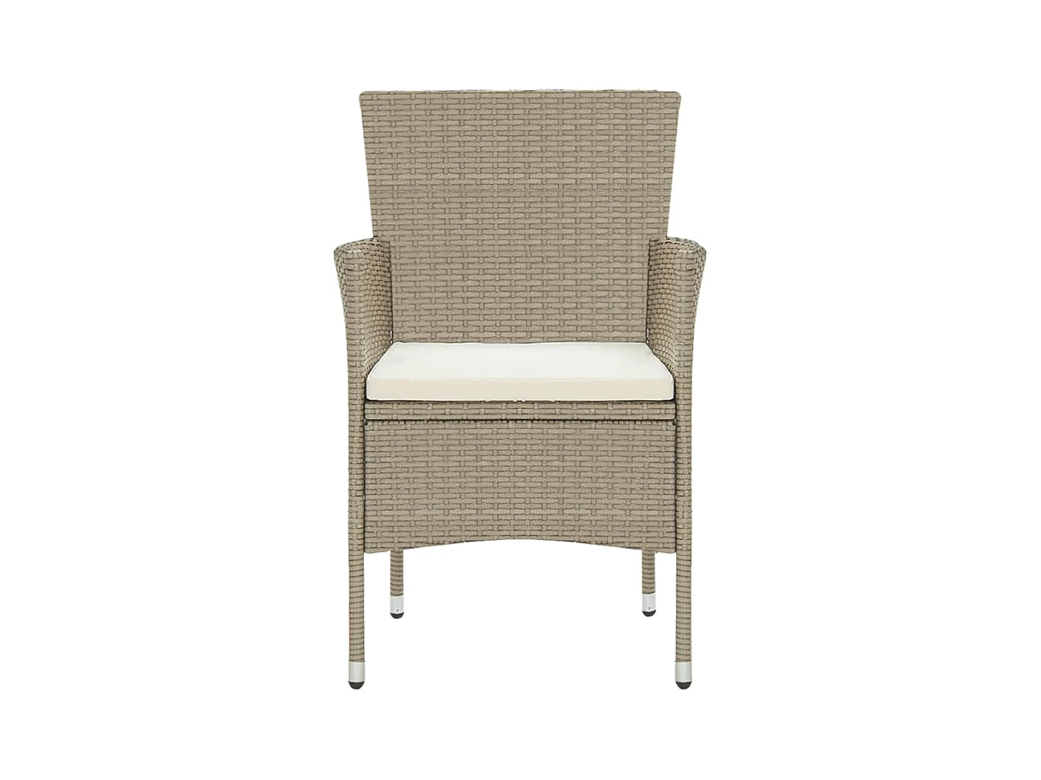 Seth  Ensemble à manger de jardin 3 pcs Résine tressée Beige