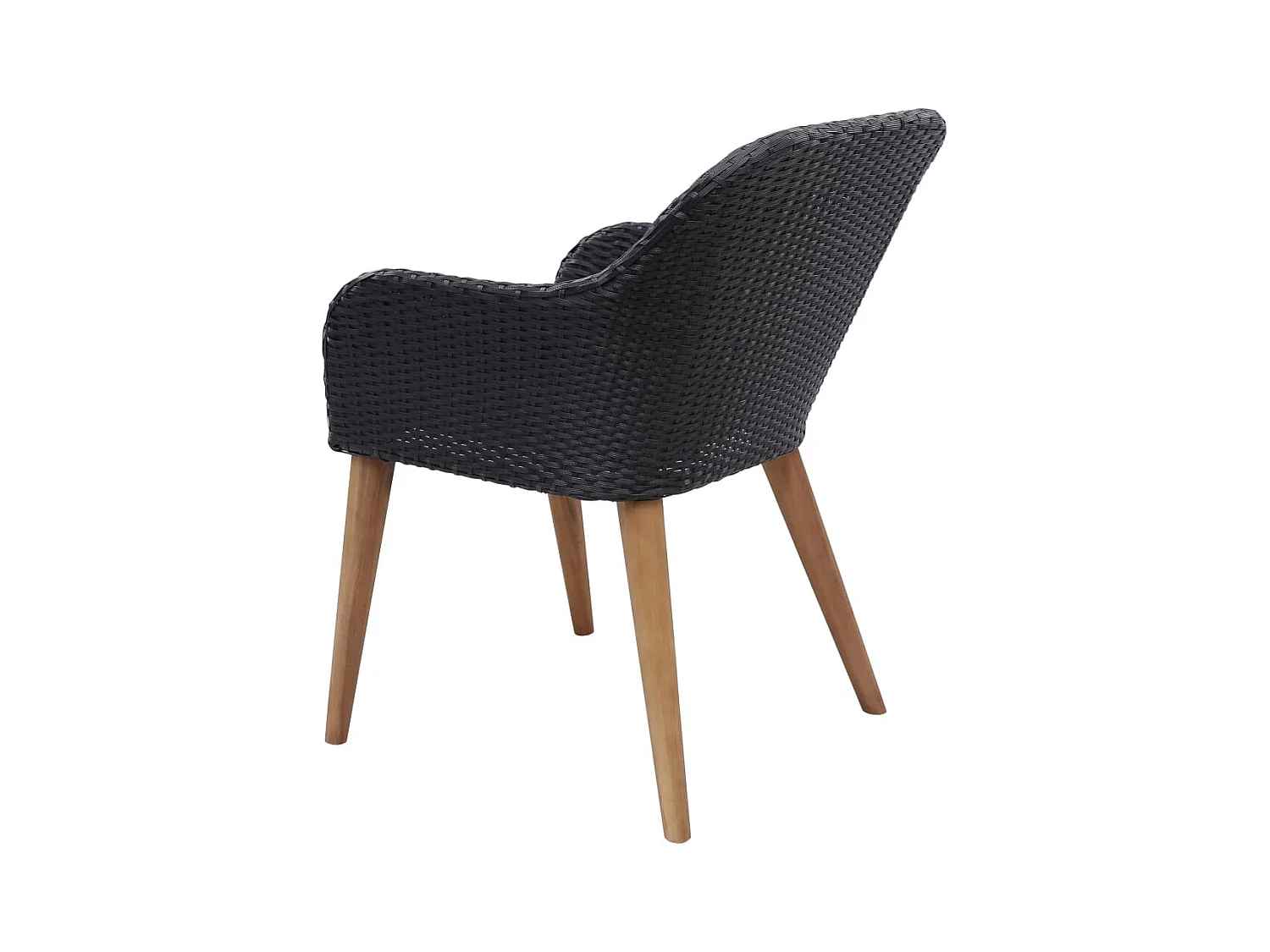 Garden Furniture -  Ensemble à manger de jardin 9 pcs Résine tressée Noir