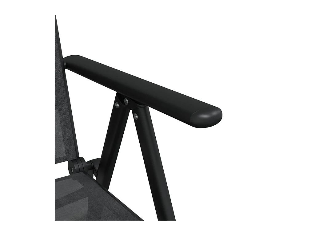 Prolenta Premium -  Ensemble à manger de jardin 7 pcs noir aluminium