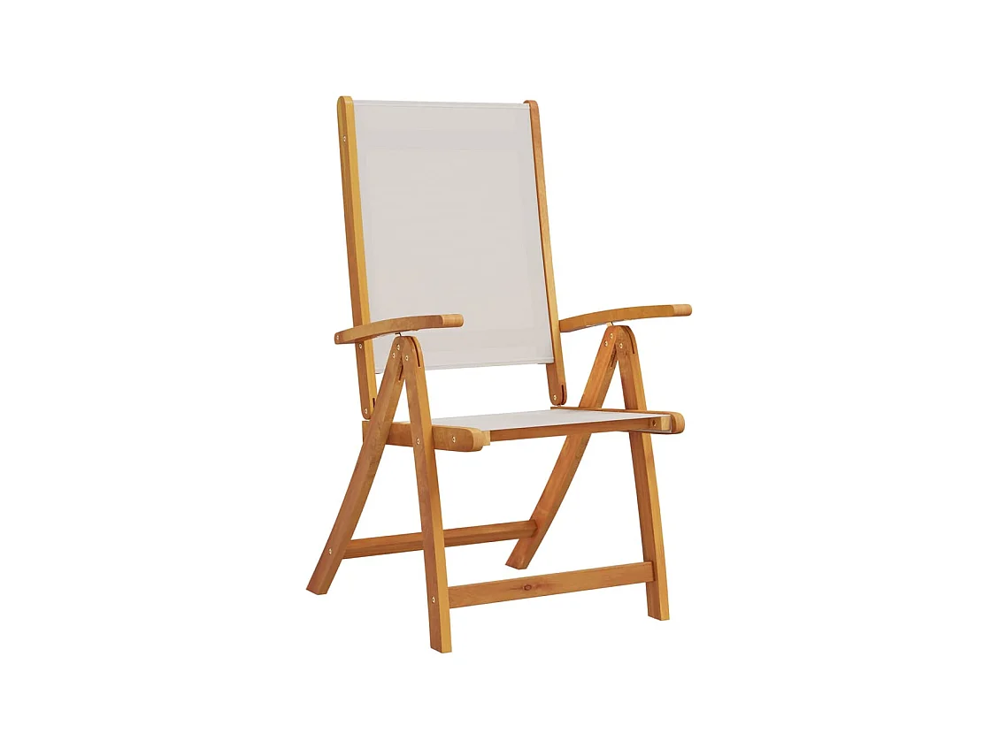 Carrizo Springs  Ensemble à manger de jardin 5pcs bois d'acacia solide textilène