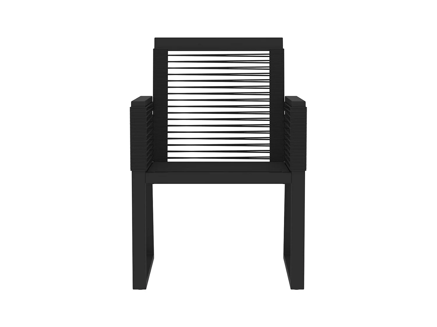 Wendell  Juego de comedor de jardín 9 piezas negro