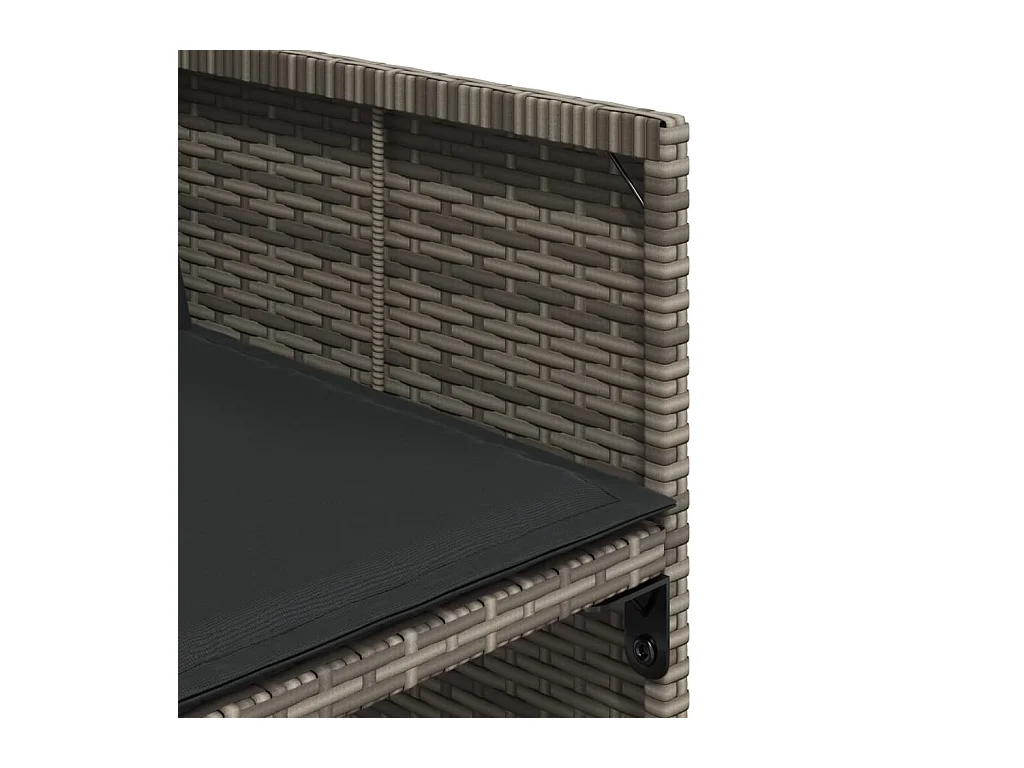 An Daingean  17-delige Tuinset met kussens poly rattan grijs