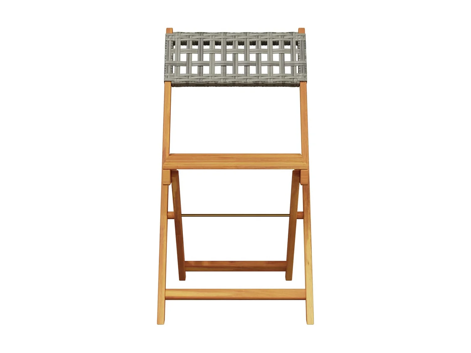 Niek  Ensemble à manger de jardin 5 pcs résine tressée et bois massif