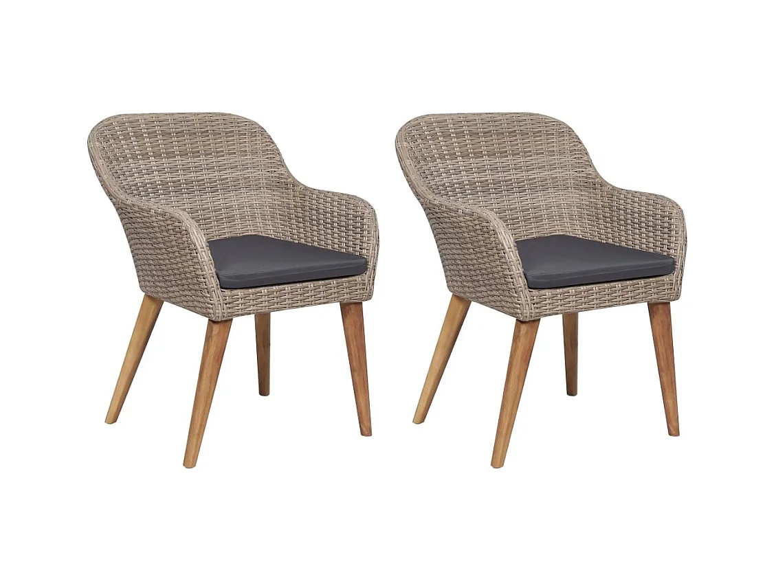 Garden Furniture -  Ensemble à manger de jardin 3 pcs Marron