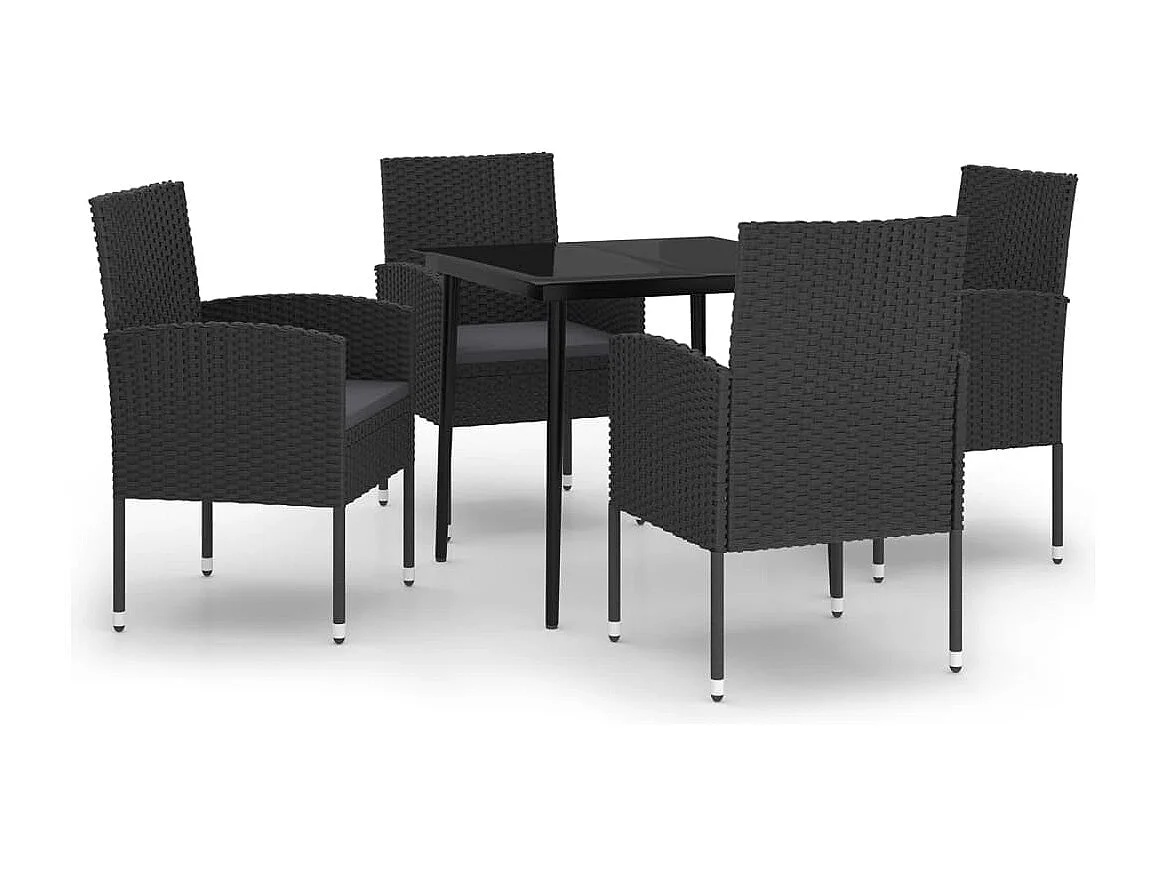 Nolira  5-delige Tuinset zwart