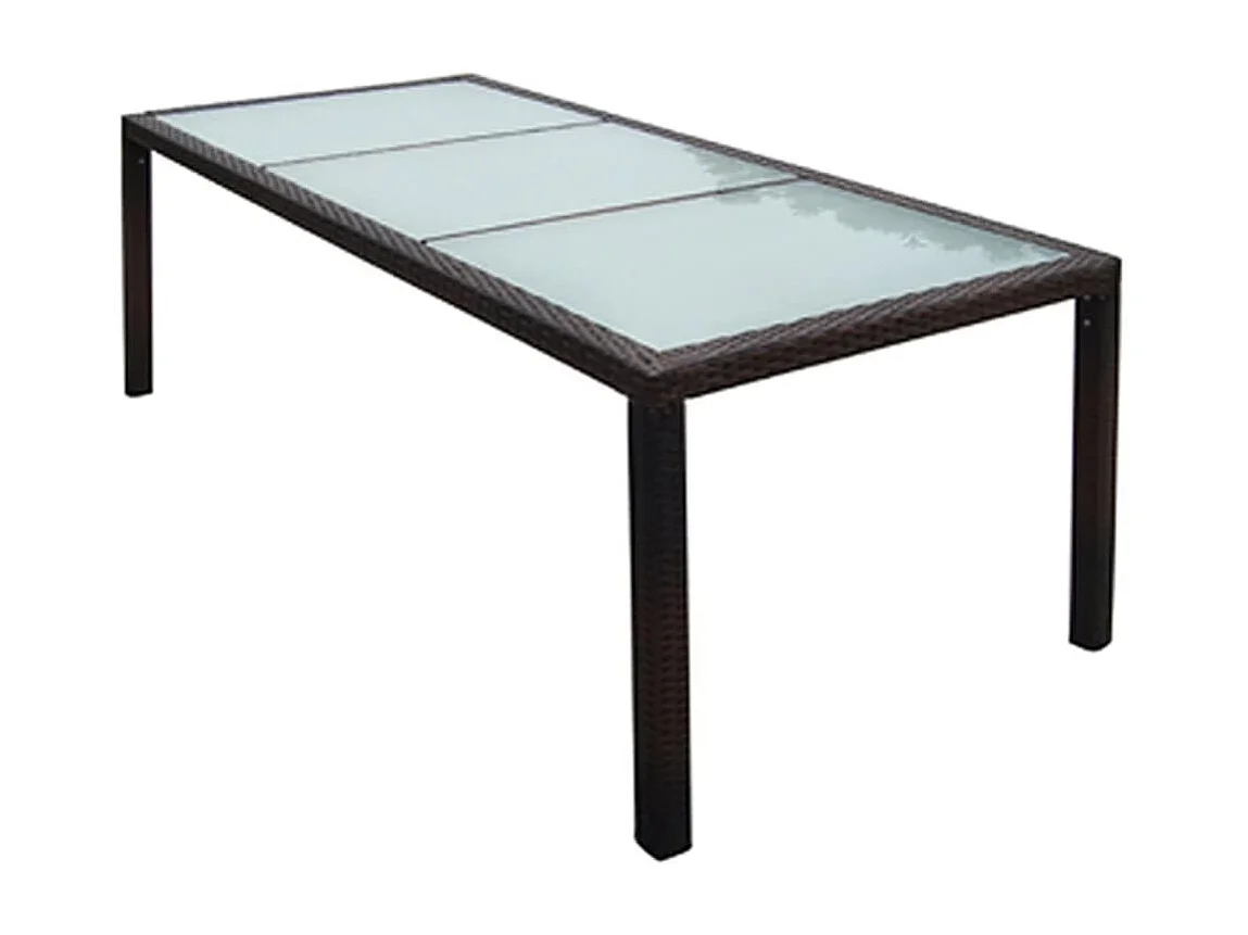 Prolenta Premium -  Ensemble à manger d'extérieur avec coussins 9pcs Résine tressée