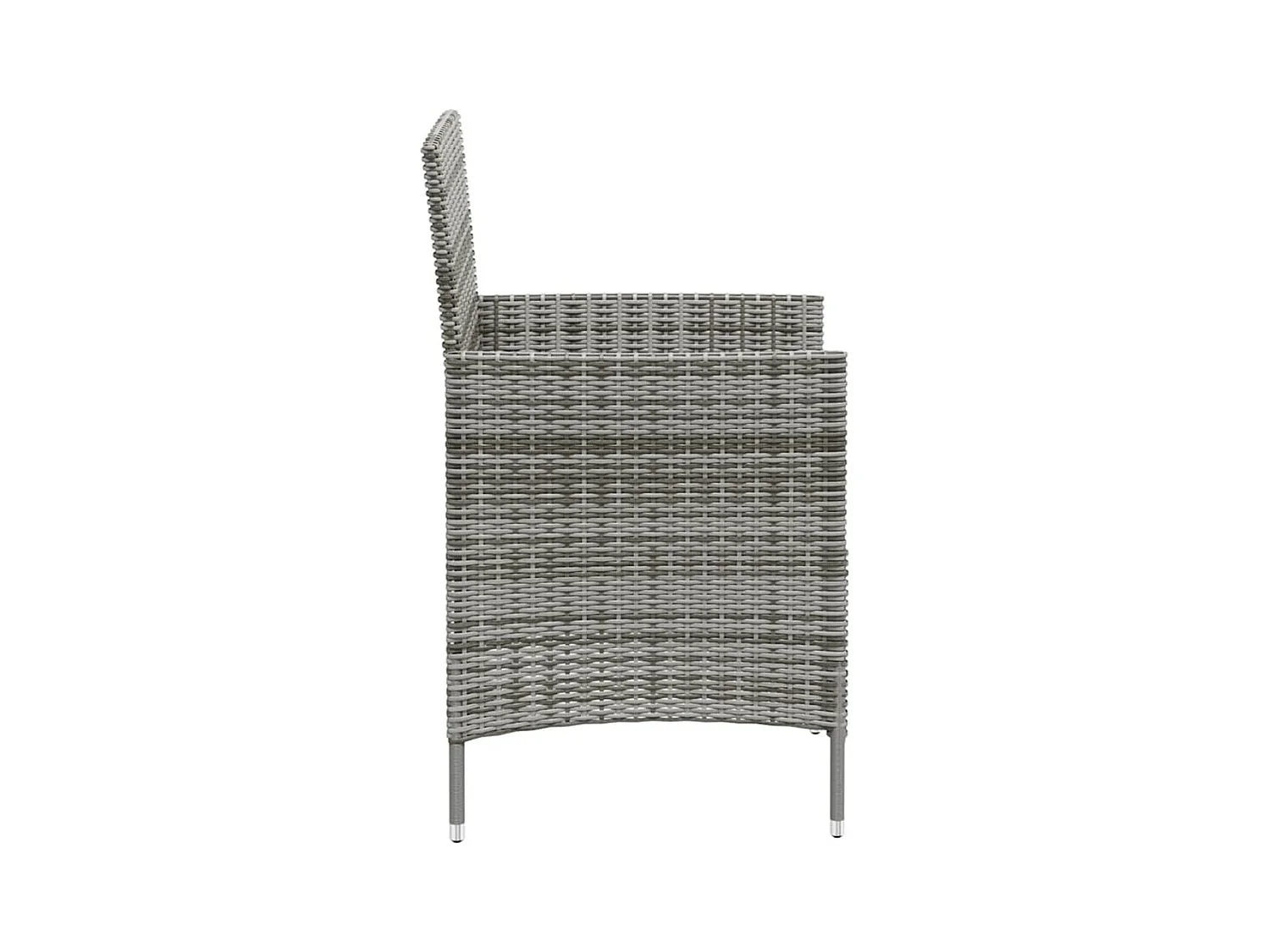 Fea  Set comedor de jardín 3 piezas con cojines ratán sintético gris