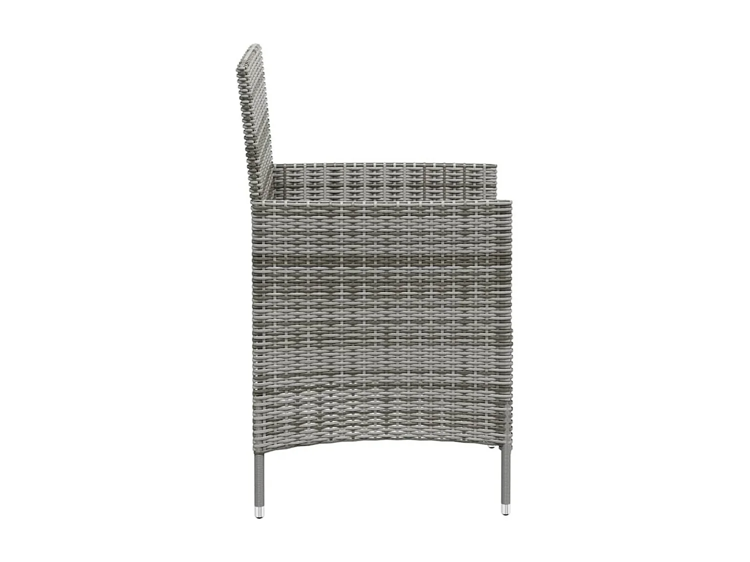 Fea  Ensemble à manger d'extérieur 3pcs coussins gris résine tressée