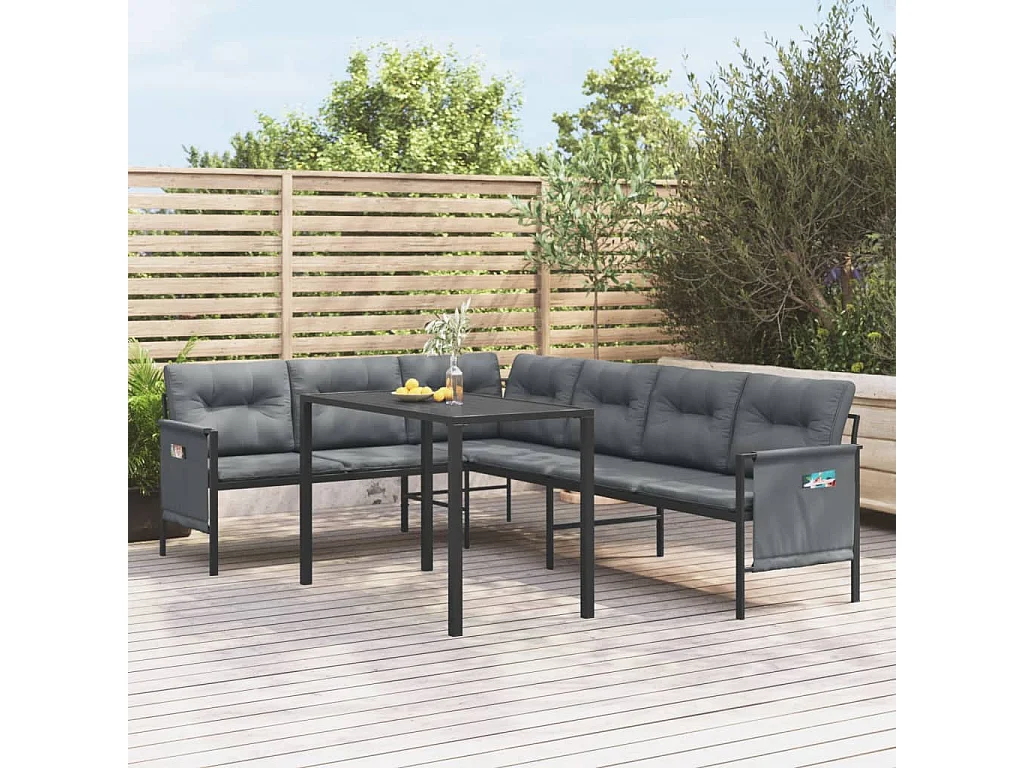 Ottar  2-delige Tuinset staal antracietkleurig