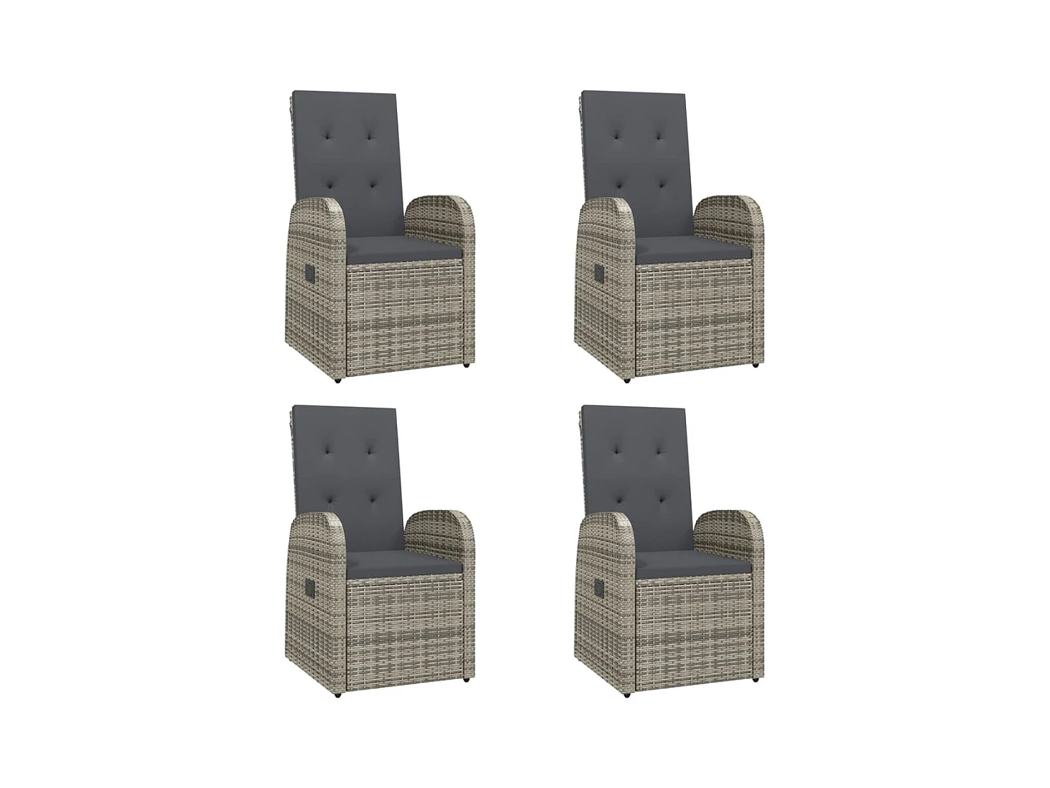 Ringsted  Ensemble à manger de jardin 5 pcs coussins gris résine tressée