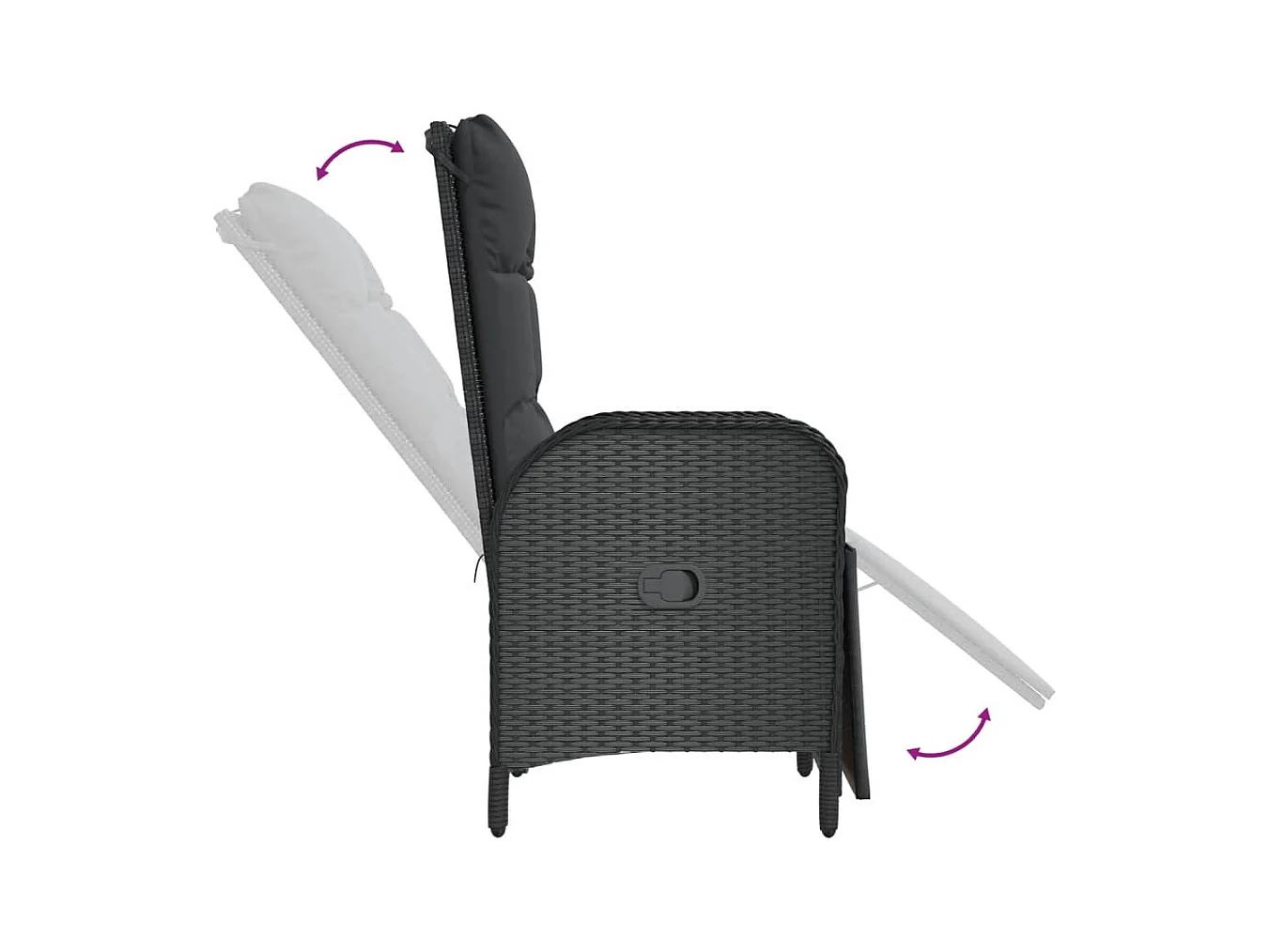 Cisternino  7-delige Tuinset met kussens poly rattan zwart en grijs