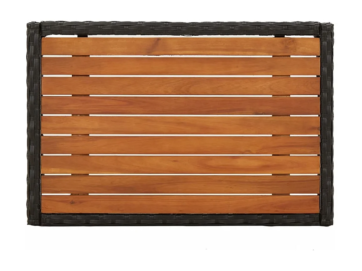 Holbaek  Ensemble à manger de jardin 4 pcs avec coussins noir