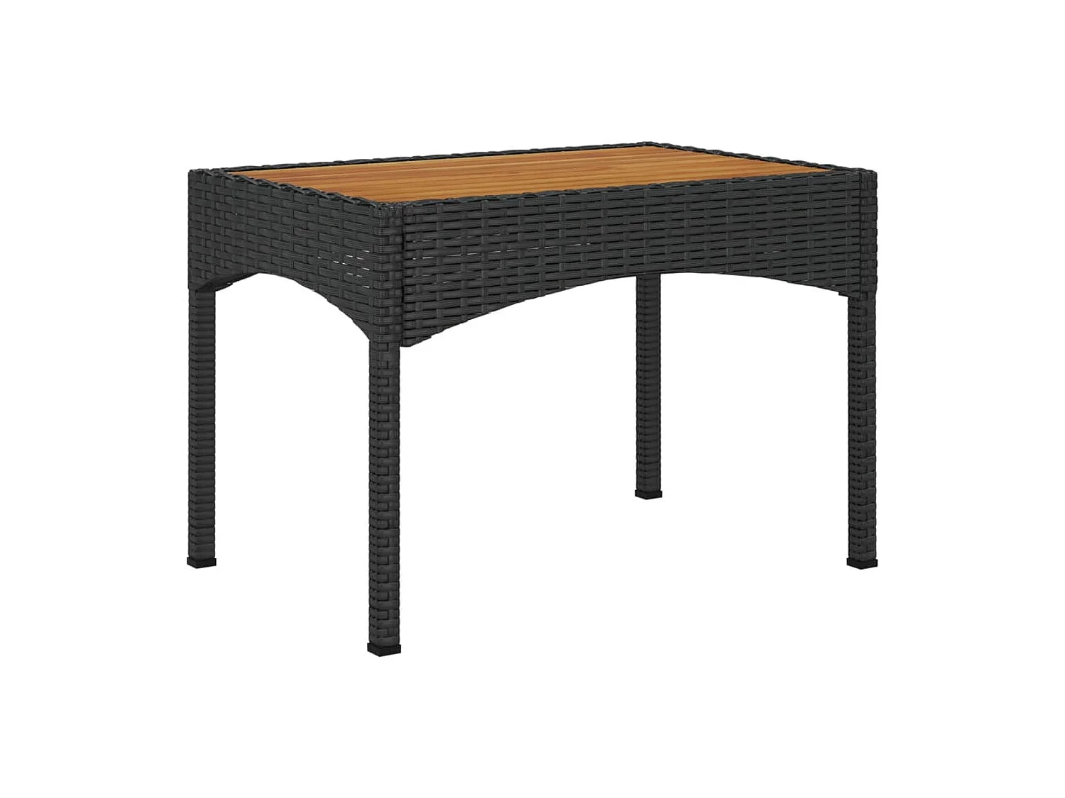 Holbaek  4-delige Tuinset met kussens poly rattan zwart