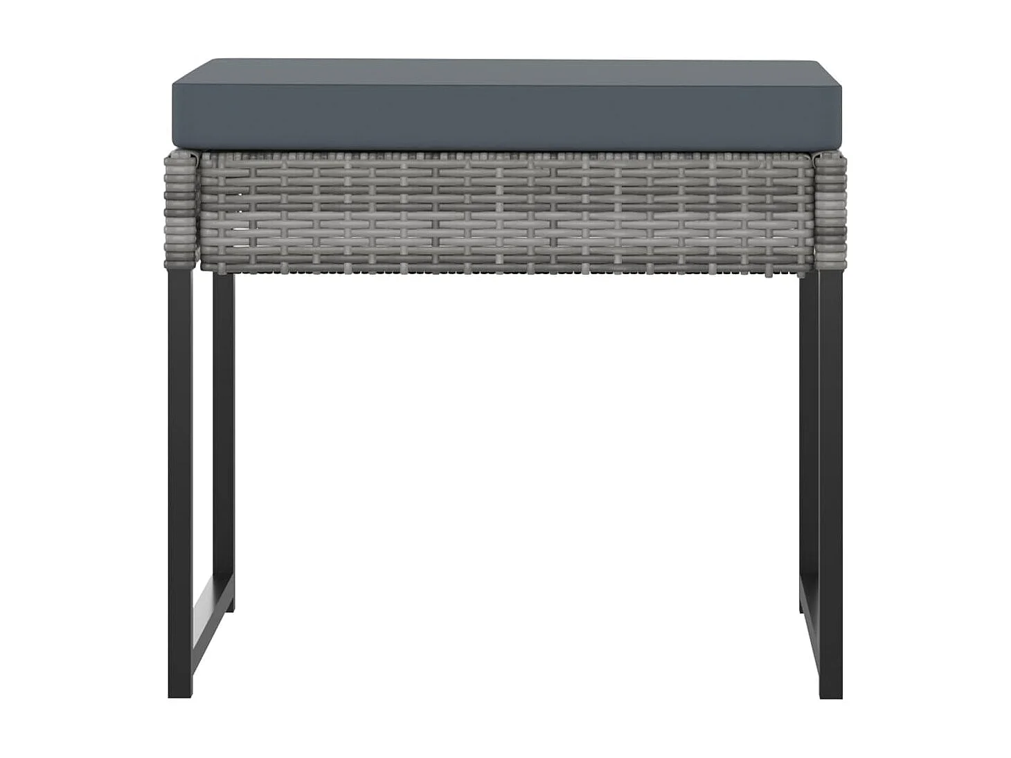 Wardo  Ensemble à manger de jardin coussins 11 pcs Résine tressée Gris