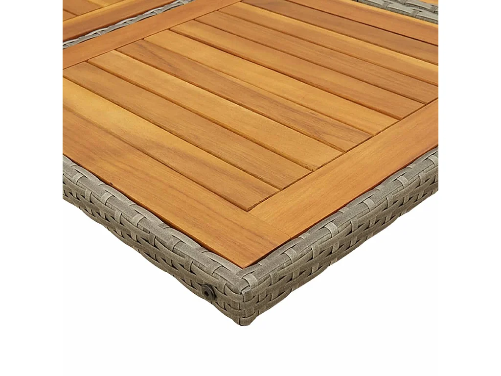 Sener  Ensemble à manger de jardin 11pcs avec coussins gris poly rotin