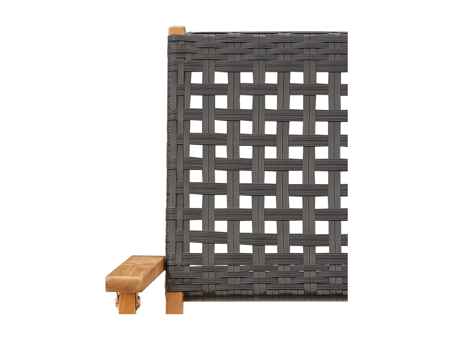 Holmsjö  5-delige Tuinset poly rattan en massief hout zwart