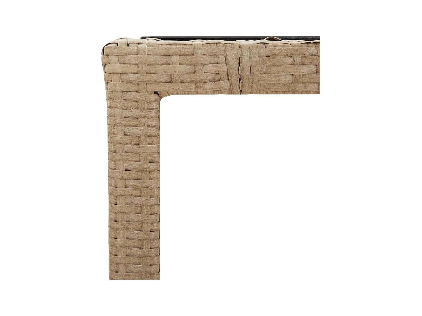 Barnesville  Ensemble à manger de jardin et coussins 7 pcs beige poly rotin