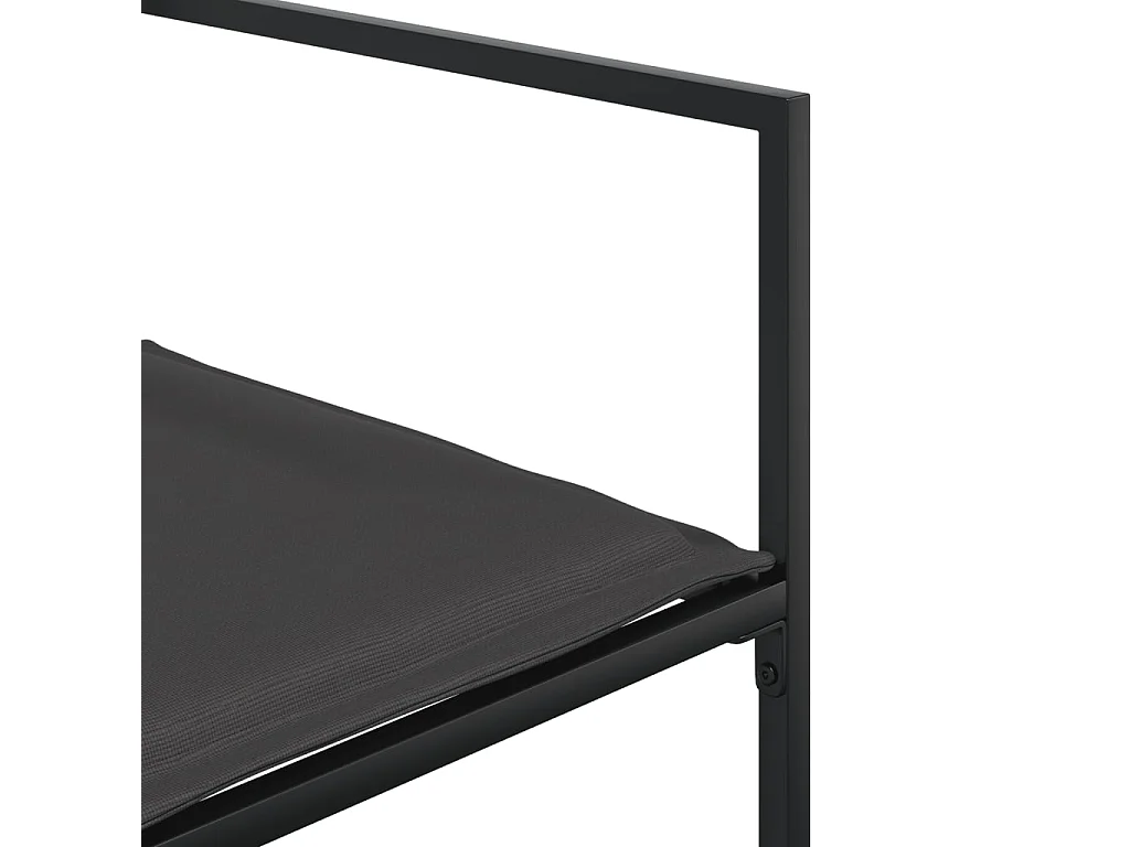 Myrena  Ensemble à manger de jardin avec coussins 11 pcs noir textilène