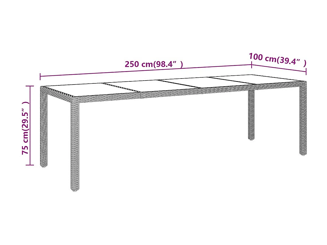 Havron  Ensemble à manger de jardin 11pcs Résine tressée Beige