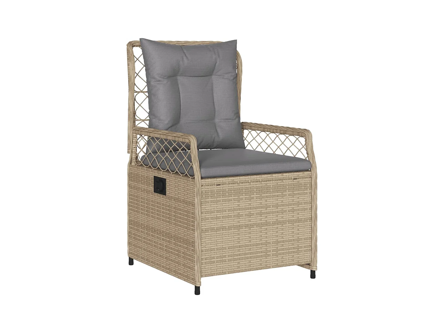 Ylva  Ensemble à manger de jardin avec coussins 5pcs Beige poly rotin